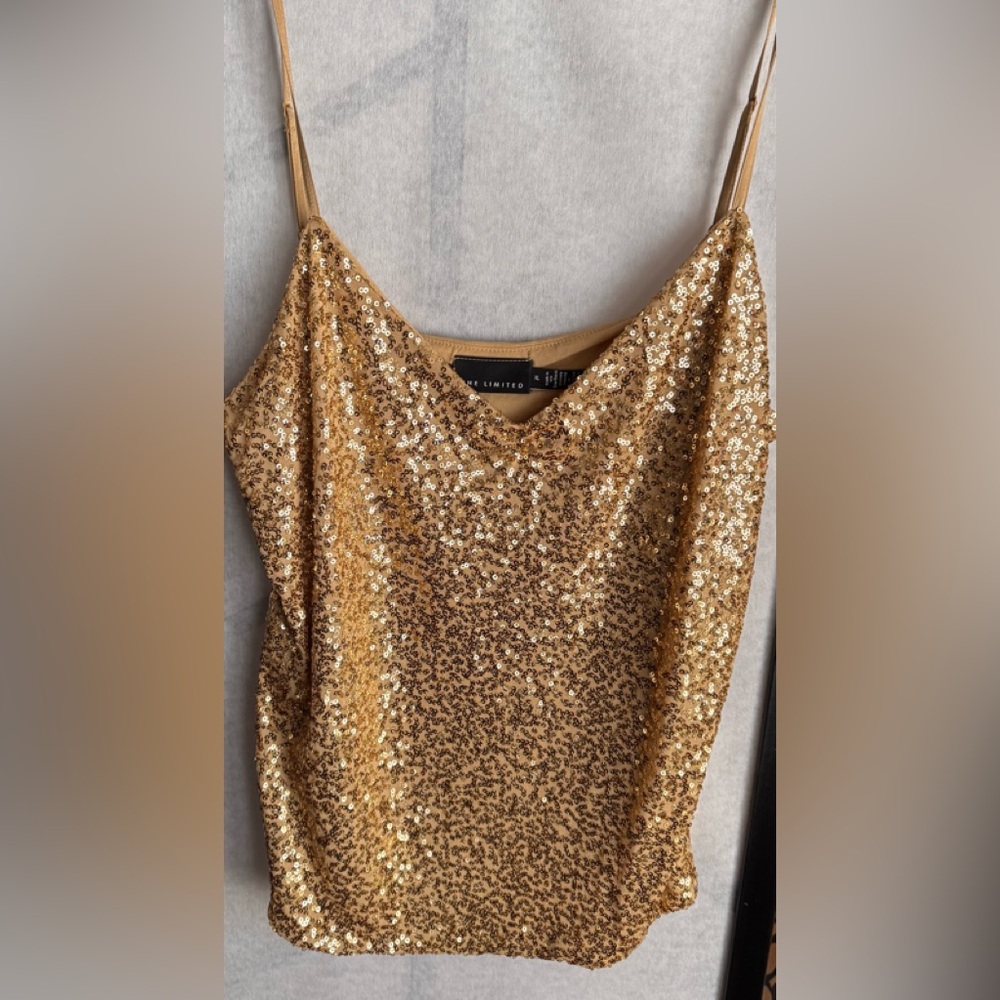 The Limited Gold sequined tank